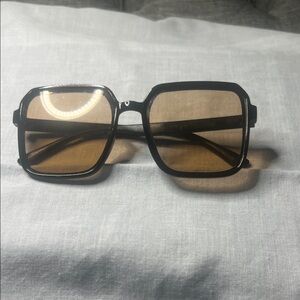 Elegant Brown Square Sunglasses